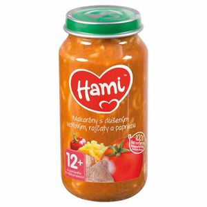 HAMI Mäsozeleninový príkrm makarónami s duseným bravčovým, paradajkami a paprikou 12m+ 250 g vyobraziť