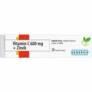 GENERICA Vitamín C 600 mg + zinok 20 šumivých tabliet vyobraziť