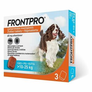 FRONTPRO® antiparazitárne žuvacie tablety pre psov (10-25 kg) 68 mg 3 kusy vyobraziť