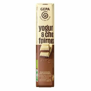 GEPA Čokoládová tyčinka z mliečnej a bielej jogurtovej čokolády BIO 45 g ​ vyobraziť
