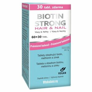 VITABALANS Biotin strong hair & nail 60 tabliet + 30 tabliet ZADARMO vyobraziť
