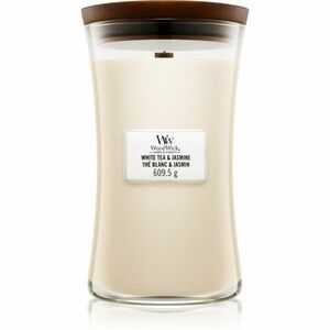 Woodwick White Tea & Jasmine vonná sviečka s dreveným knotom 609.5 g vyobraziť