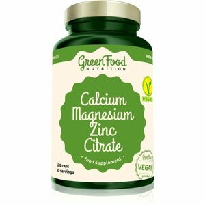 GreenFood Nutrition Calcium & Magnesium & Zinc Citrate kapsuly na podporu zdravia kostí, kĺbov a zubov 120 cps vyobraziť