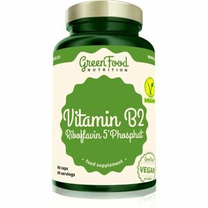 GreenFood Nutrition Vitamin B2 Riboflavin 5'Phosphat kapsuly pre zdravie zraku a pokožky 60 cps vyobraziť