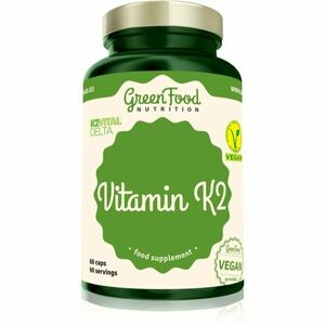 GreenFood Nutrition Vitamin K2 kapsuly na podporu zdravia kostí a kĺbov 60 cps vyobraziť