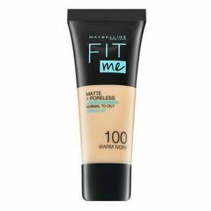 Maybelline Fit Me! Foundation Matte + Poreless 100 Warm Ivory tekutý make-up so zmatňujúcim účinkom 30 ml vyobraziť