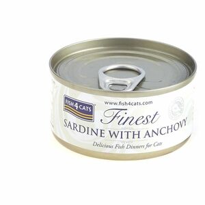 FISH4CATS Konzerva pre mačky Finest sardinka s ančovičkami 70 g vyobraziť