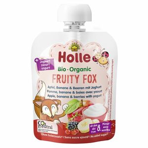 HOLLE Bio fruity fox detské ovocné pyré s jogurtom 85 g vyobraziť
