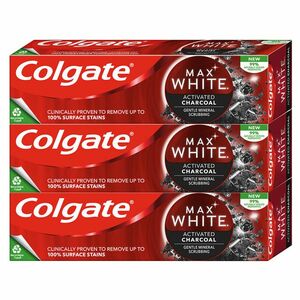 COLGATE Zubná pasta Max White Charcoal 3 x 75 ml vyobraziť