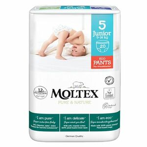 MOLTEX Pure & Nature Junior Naťahovacie plienkové nohavičky 9 -14 kg 20 kusov vyobraziť