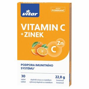 VITAR Vitamín C + zinok s príchuťou pomaranča 30 tabliet vyobraziť