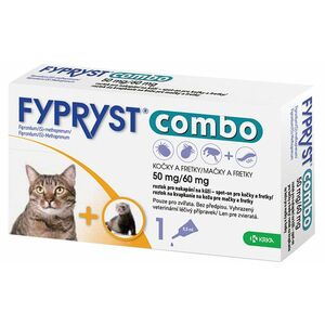 Fypryst Combo 50 mg/60 mg Roztok na kvapkanie na kožu pre mačky a fretky 0.5 ml vyobraziť