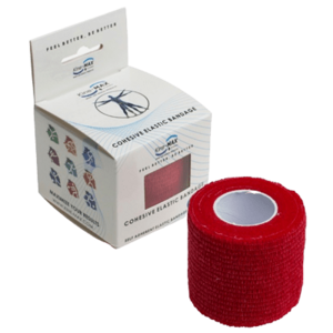 Kine-Max Cohesive Elastic Bandage elastické samofixačné ovínadlo, 5 cm x 4, 5 m, červené vyobraziť