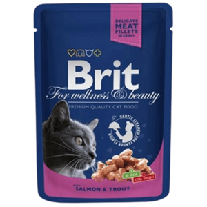 Brit Premium Cat kapsa with Salmon & Trout 100 g vyobraziť