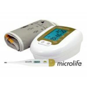 Microlife Tlakomer digitálny BP 3AG1 zlatý automatický s adaptérom na rameno + Teplomer MT 3001 vyobraziť