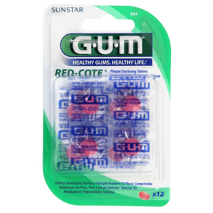 Gum Red Cote Tablety pre indikáciu zubného plaku 12 ks vyobraziť
