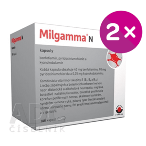 Milgamma N trojkombinacia vitaminov 2 x 100 kapsúl vyobraziť