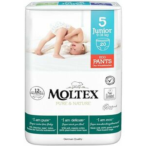 Moltex Pure & Nature Natiahacie plienkové nohavičky Junior 9–14 kg 20 ks vyobraziť