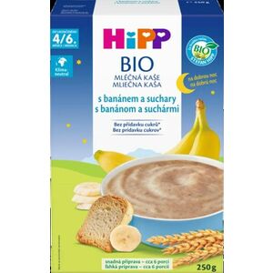 HiPP BIO Kaša mliečna na dobrú noc s banánom a suchármi od uk. 4.-6. mesiaca 250 g vyobraziť