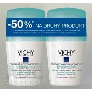 Vichy DEO ANTI-TRANSPIRANT, Antiperspirant 48H Intense Duo Hypoallergenic 2 x 50 ml vyobraziť