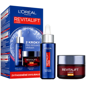 L'Oréal Paris Revitalift Laser nočné sérum s 0.2% čistého retinolu, 30 ml + Revitalift Laser X3 denný krém SPF 25, 50 ml vyobraziť