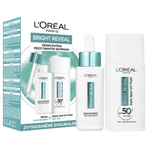 L'Oréal Paris Bright Reveal denní anti-UV fluid SPF 50+, 50 ml + Bright Reveal sérum, proti tmavým skvrnám s niacinamidem, 30 ml vyobraziť