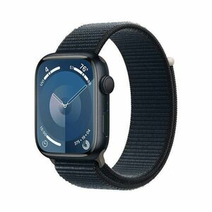 Apple Watch Series 9 GPS 45mm hliníkové púzdro so športovým remienkom, Midnight vyobraziť