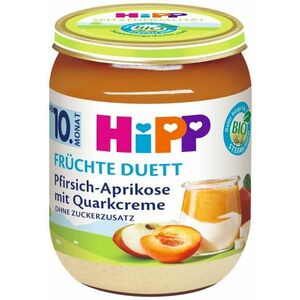 HiPP BIO Ovocný duet Broskyňa- čučoriedka so smotanovým syrom 160 g vyobraziť
