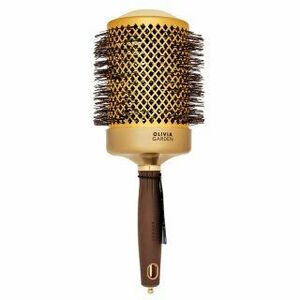 Olivia Garden Expert Blowout Shine Round Brush Wavy Bristles Gold & Brown 80 mm kefa na vlasy vyobraziť