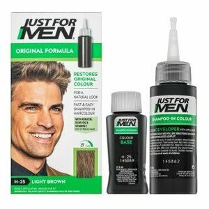 Just For Men Shampoo-in Haircolour farebný šampon pre mužov H25 Light Brown 66 ml vyobraziť