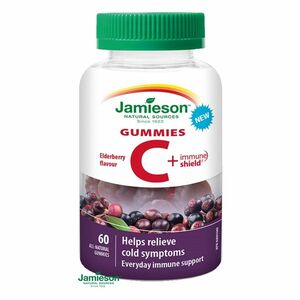 JAMIESON Vitamín C + Immune Shield Gummies s príchuťou bazy 60 pastiliek vyobraziť