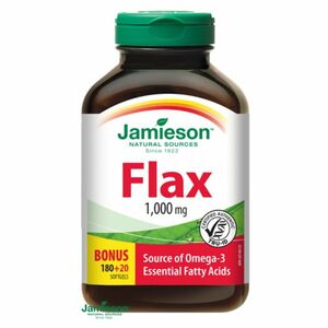 JAMIESON Flax OMEGA-3 1000 mg ľanový olej 200 kapsúl vyobraziť