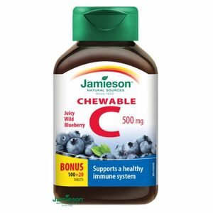 JAMIESON Vitamín C 500 mg s príchuťou čučoriedky 120 tabliet na cmúľanie vyobraziť