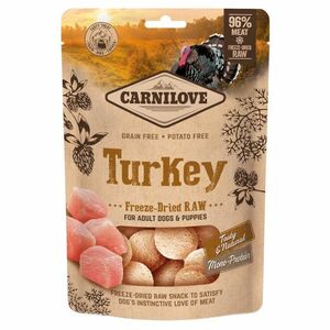 CARNILOVE Raw Freeze-Dried Snacks Turkey maškrty pre psov 60 g vyobraziť