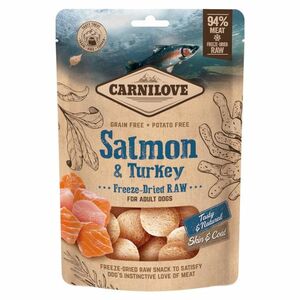 CARNILOVE Raw Freeze - Dried Snacks Salmon & Turkey maškrty pre psov 60 g vyobraziť
