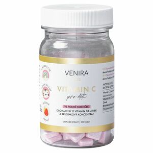 VENIRA Kids vitamín C pre deti jahoda 120 cmúľacích tabliet vyobraziť