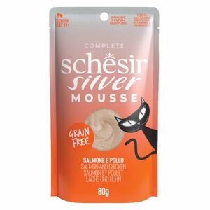 SCHESIR Senior Lifestage Mousse kapsička pre mačky losos a kura 80 g vyobraziť