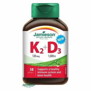 JAMIESON Vitamíny K2 120 µg a D3 1000 IU 30 kapsúl vyobraziť