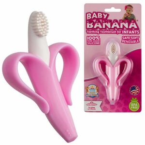Baby Banana Prvá kefka - Banán - rúžová vyobraziť