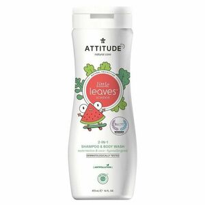 Attitude Detské telové mydlo a šampón (2v1) s vôňou Melónu a Kokosu Little leaves 473 ml vyobraziť