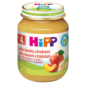 HiPP ovocný príkrm jablko, banán, broskyňa 125g vyobraziť