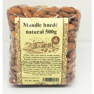 Najtelo Mandle natural hnedé 500 g vyobraziť