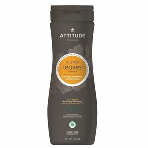 Attitude Pánsky šampón a telové mydlo (2v1) Super Leaves s detoxikačným účinkom, normálne vlasy 473 ml vyobraziť
