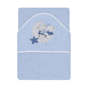 Interbaby Osuška froté Macko s mesiacom modrá vyobraziť