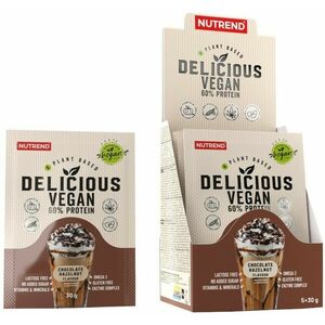 Nutrend Delicious Vegan Protein Čokoláda a lieskový oriešok vrecká 5 x 30 g vyobraziť