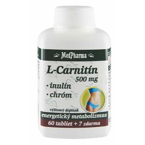 MedPharma L-Carnitín 500 mg + Inulín + Chróm 67 tabliet vyobraziť