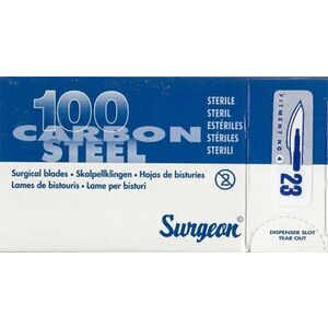 Surgeon skalpelové čepielky č.23 sterilné ks 100 ks vyobraziť