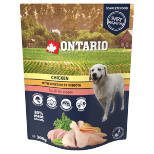 Ontario Kapsička Dog Chicken with Vegetable in Broth 300 g vyobraziť