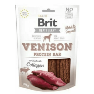 Brit Snack Jerky Venison Protein Bar 80 g vyobraziť