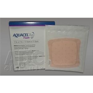 Aquacel Ag foam Hydrofiber krytie na rany adhezívne so striebrom, 17, 5 x17, 5 cm, 10 ks vyobraziť